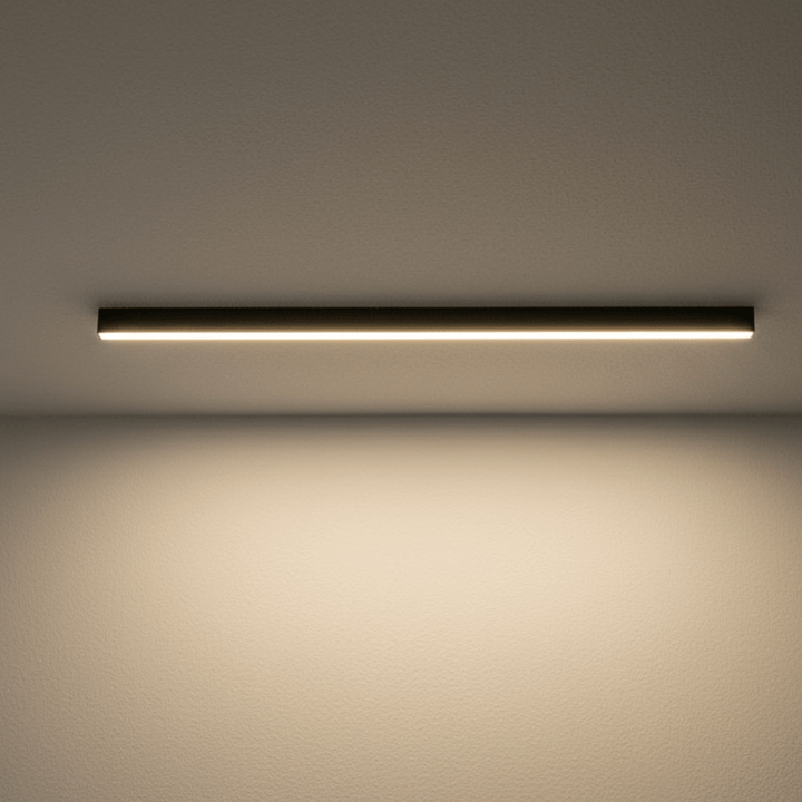 Modern LED minimalist flush mount ceiling light, Scandinavian design for home decor.