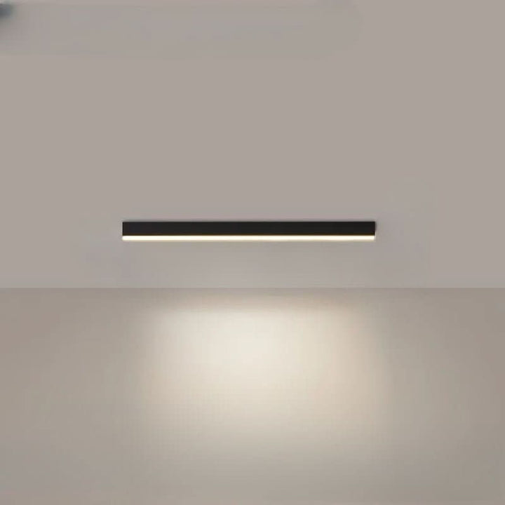 Minimalist LED ceiling light, modern Scandinavian design, dimmable for ambiance.