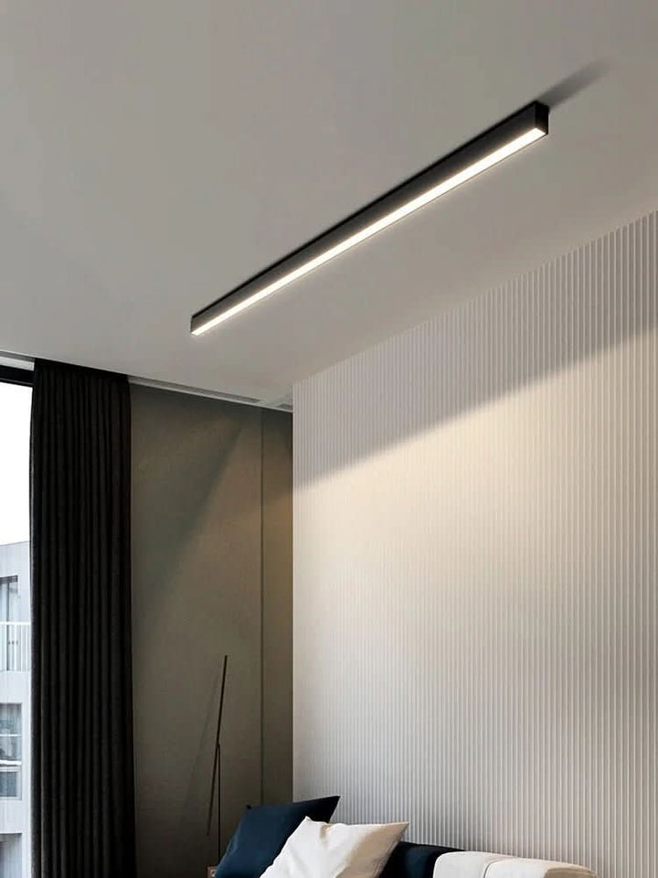 Minimalist LED ceiling lamp, Scandinavian modern design, for bright interior lighting.