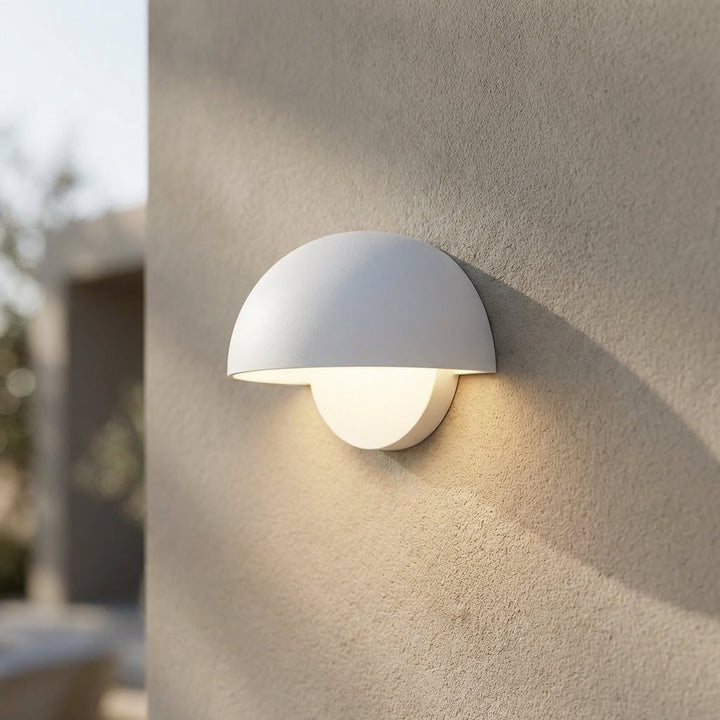 Modern LED outdoor wall light for patios, sleek design, energy-efficient exterior home decor lighting