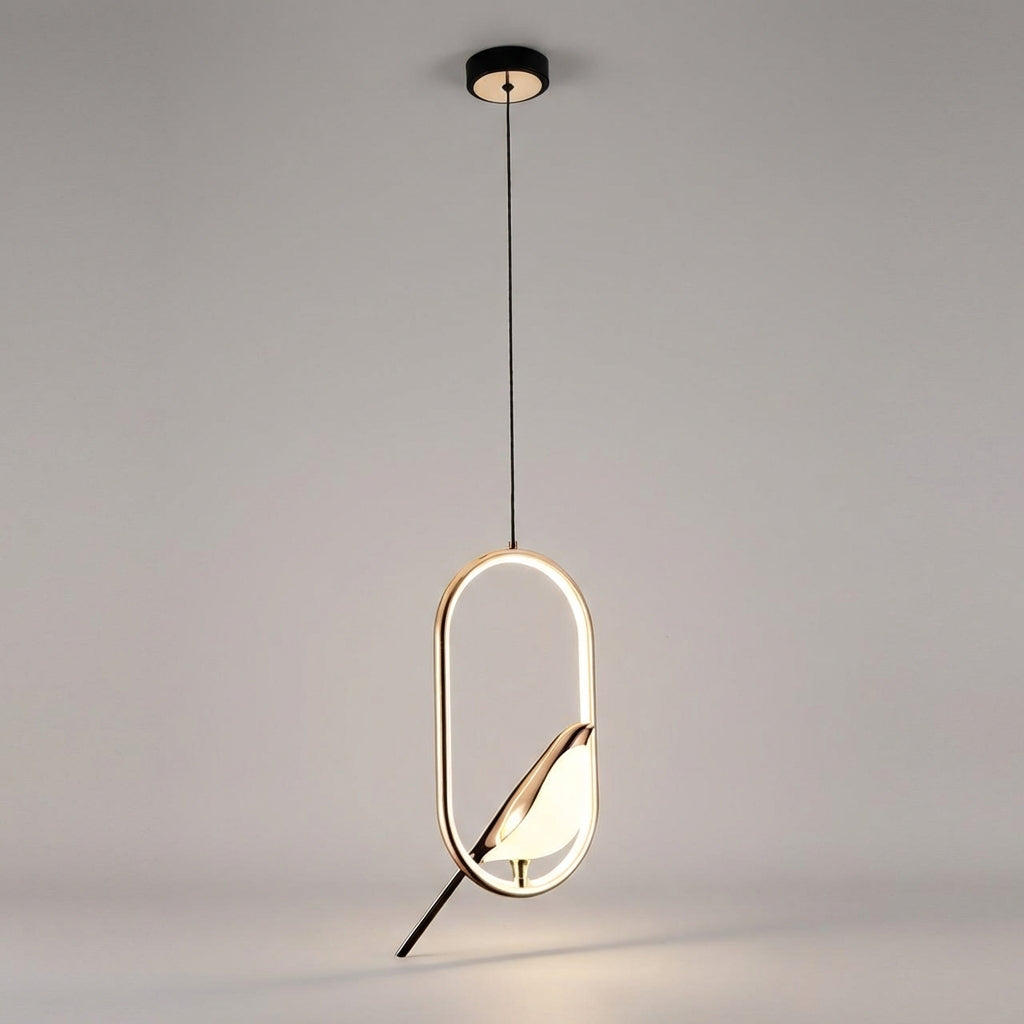 Minimalist LED pendant light fixture, offering bright and energy-efficient lighting solution.