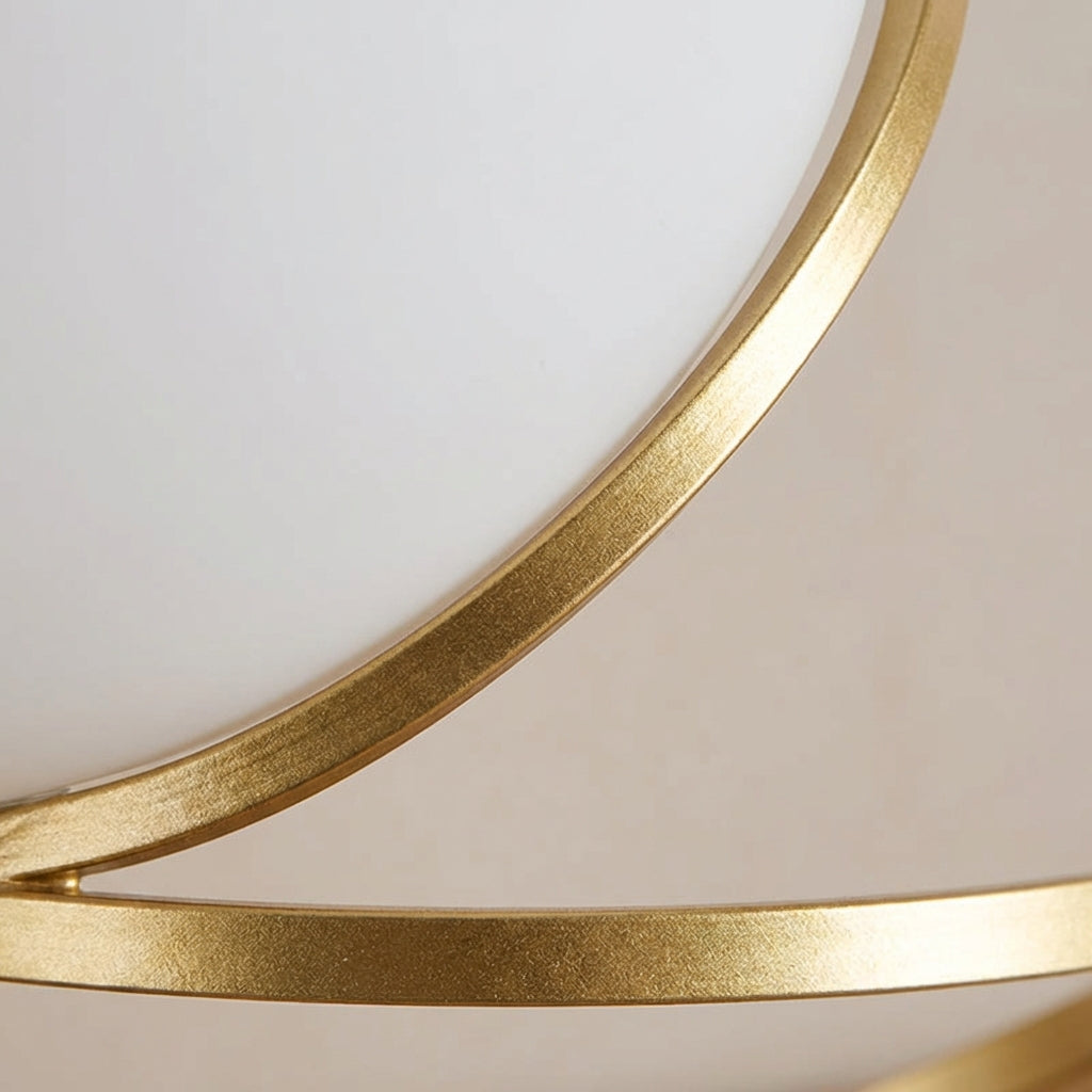 Elegant Modern Spiralis LED table lamp casting a soft glow, ideal for decorative living room lighting