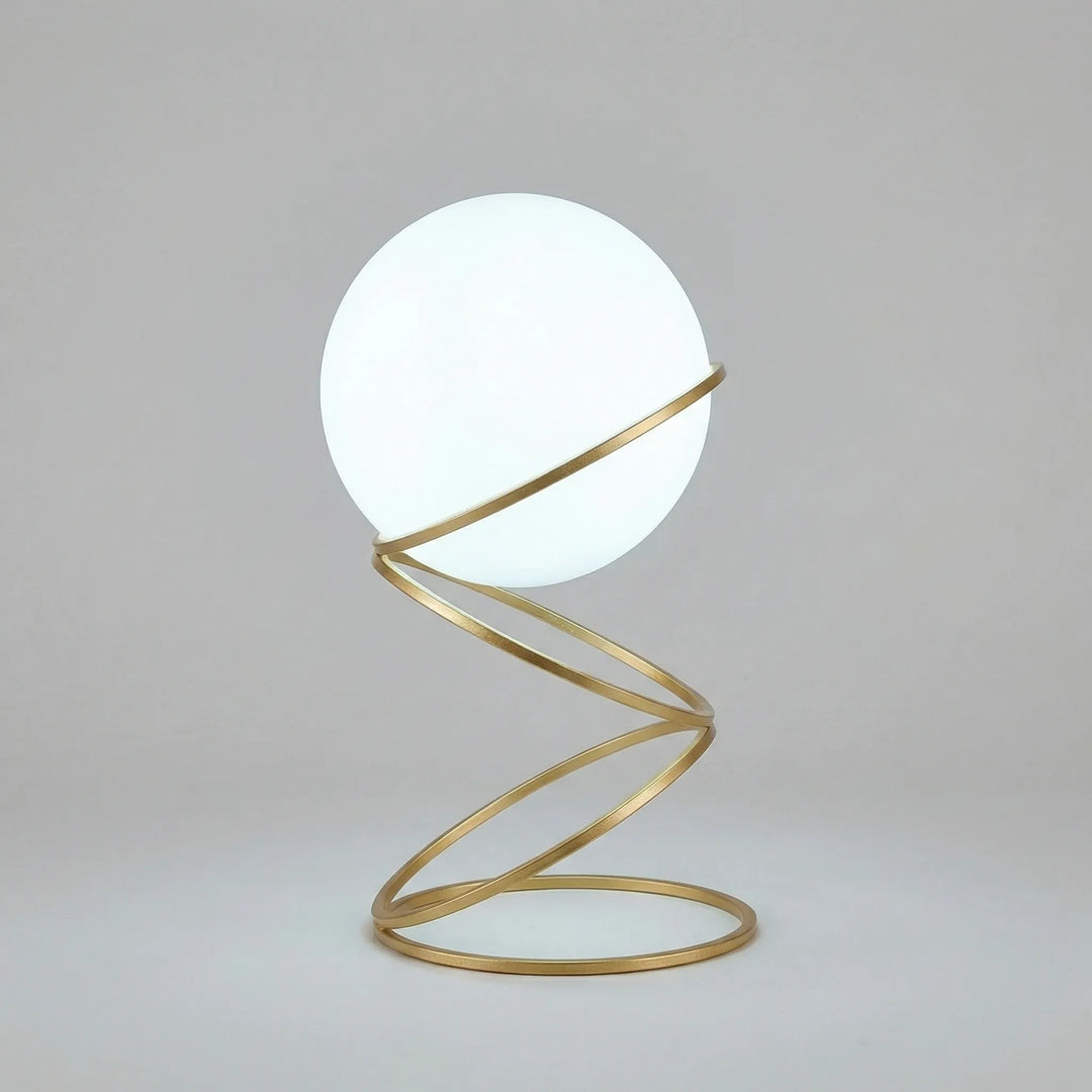 Contemporary Spiralis LED table lamp with a sleek spiral shape, providing ambient light for modern spaces