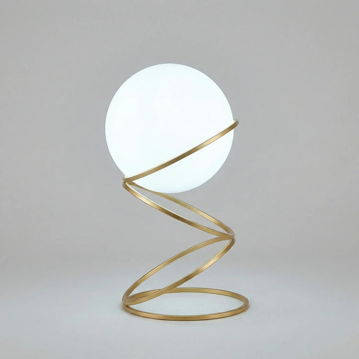 Contemporary Spiralis LED table lamp with a sleek spiral shape, providing ambient light for modern spaces