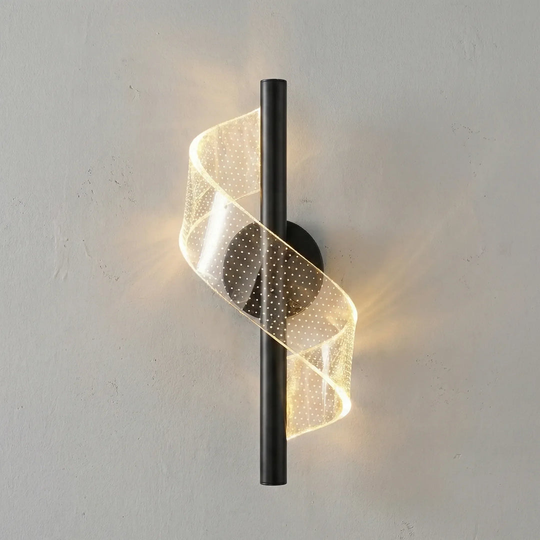 Wall-mounted modern LED spiral light fixture from Virello, perfect for adding a designer touch to your space.