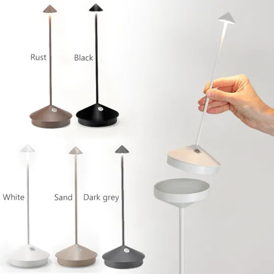 Accent LED lamp with touch control, perfect for a modern bedside or living room