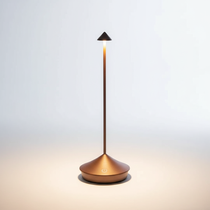 Rechargeable LED table lamp with dimmable touch control for versatile home decor