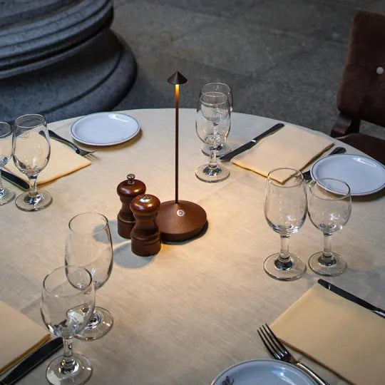 Contemporary LED lamp, portable and rechargeable, perfect for any home setting
