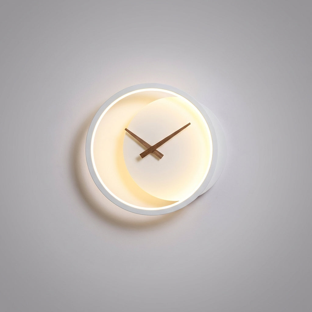 Glowchron LED Wall Clock integrated seamlessly into a modern interior, offering both time and chic ambient lighting