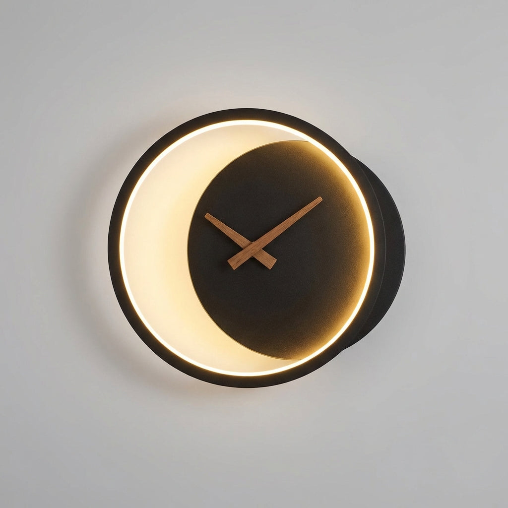 Stylish Glowchron LED wall lamp, black finish, perfect for contemporary indoor lighting