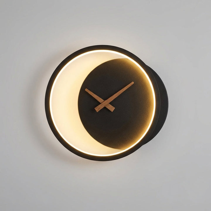 Stylish Glowchron LED wall lamp, black finish, perfect for contemporary indoor lighting