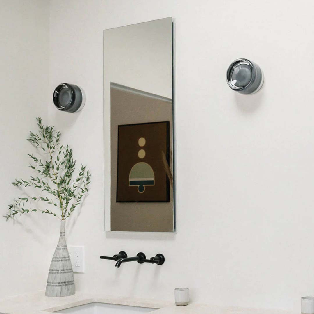 Contemporary LED wall lamp, an energy-efficient hardwired fixture for stylish home lighting & decor.