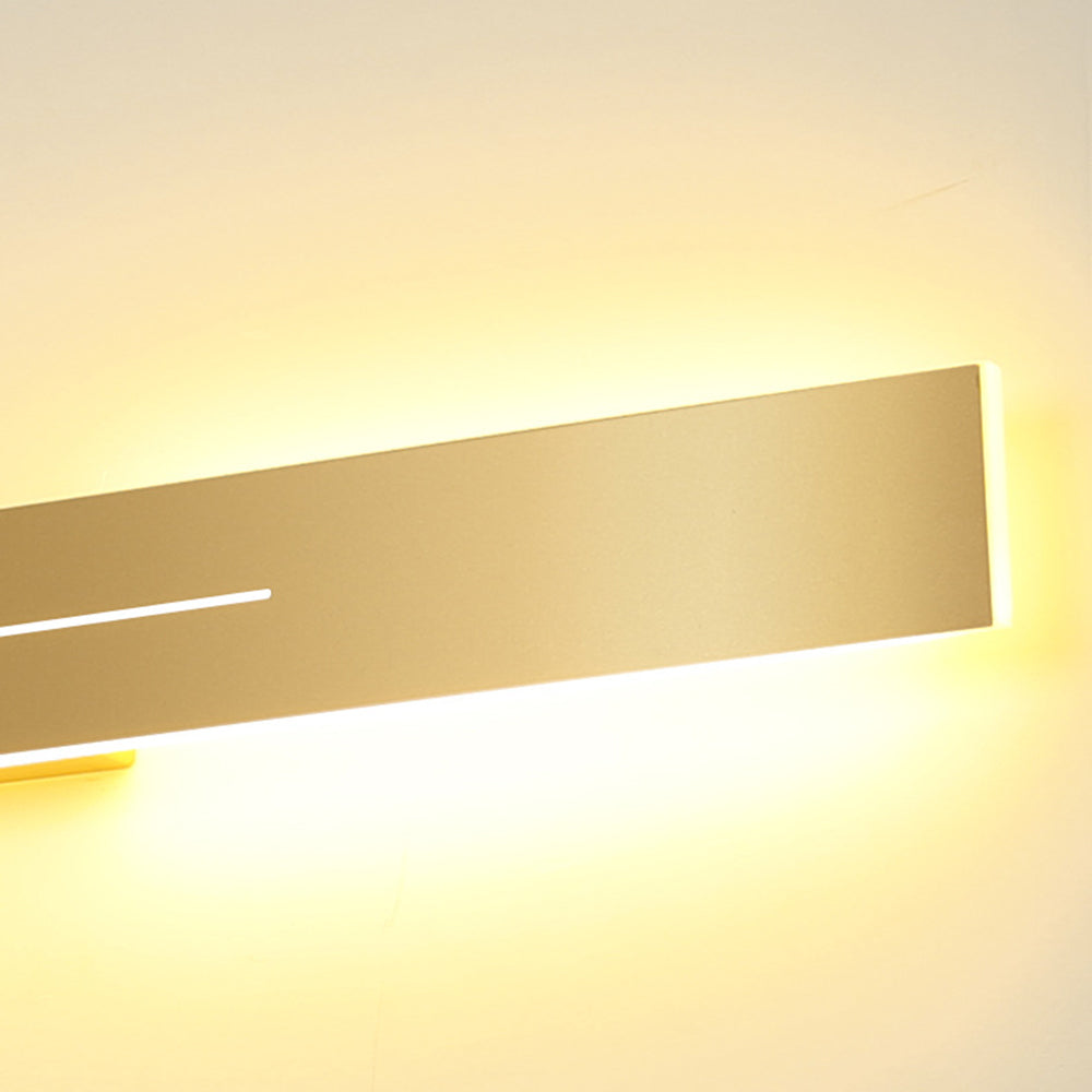 Sleek black LED wall lamp, ideal for hallway lighting and minimalist home decor.