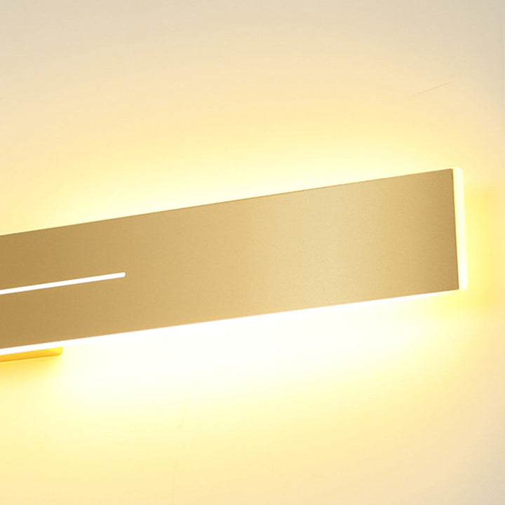 Sleek black LED wall lamp, ideal for hallway lighting and minimalist home decor.