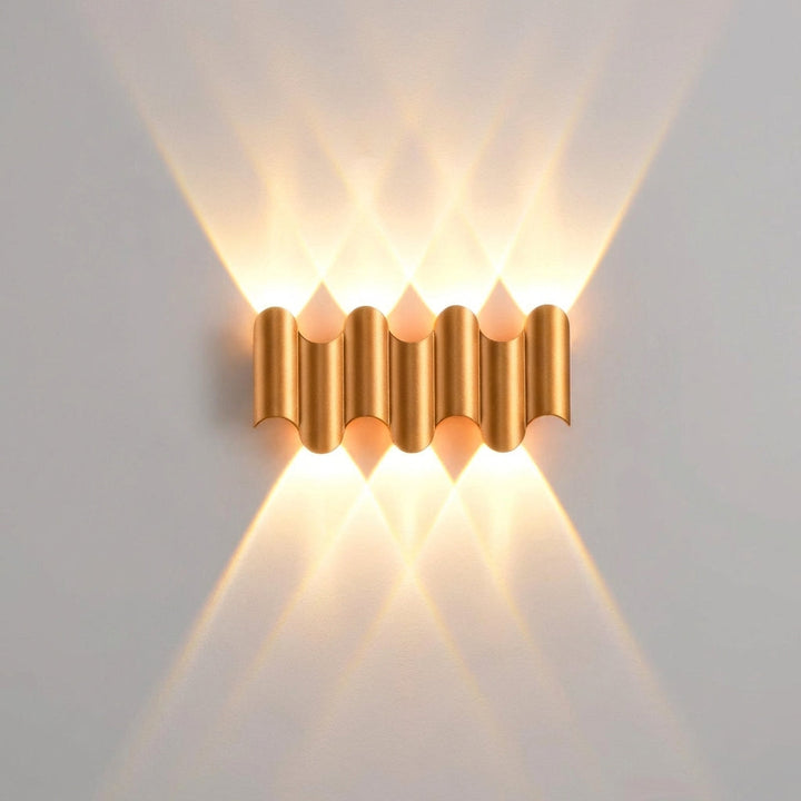 Rayvante slim LED wall sconce for office lighting, minimalist design, energy-saving ambient light.