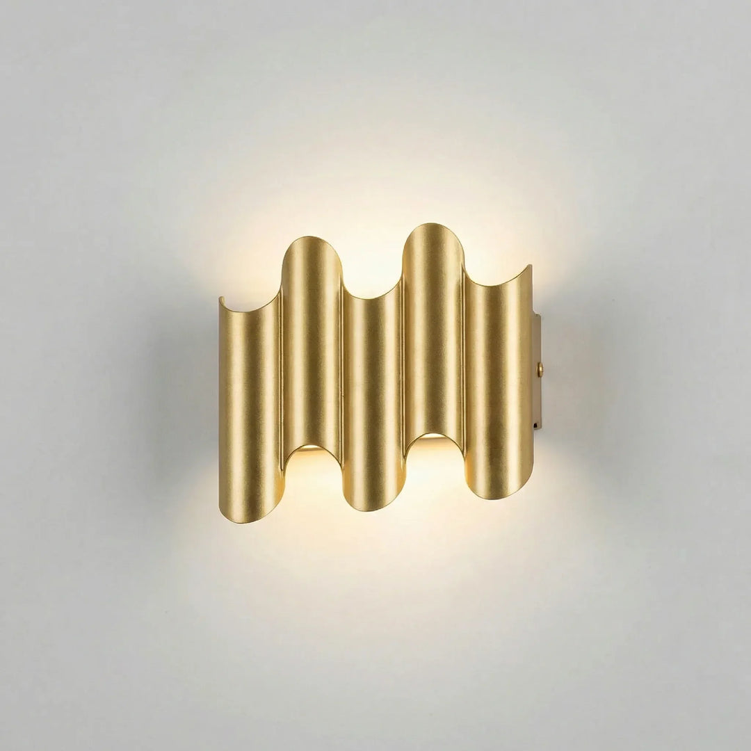 Stylish LED wall lamp, long and narrow, creating a sophisticated accent for modern interiors, dimmable light.