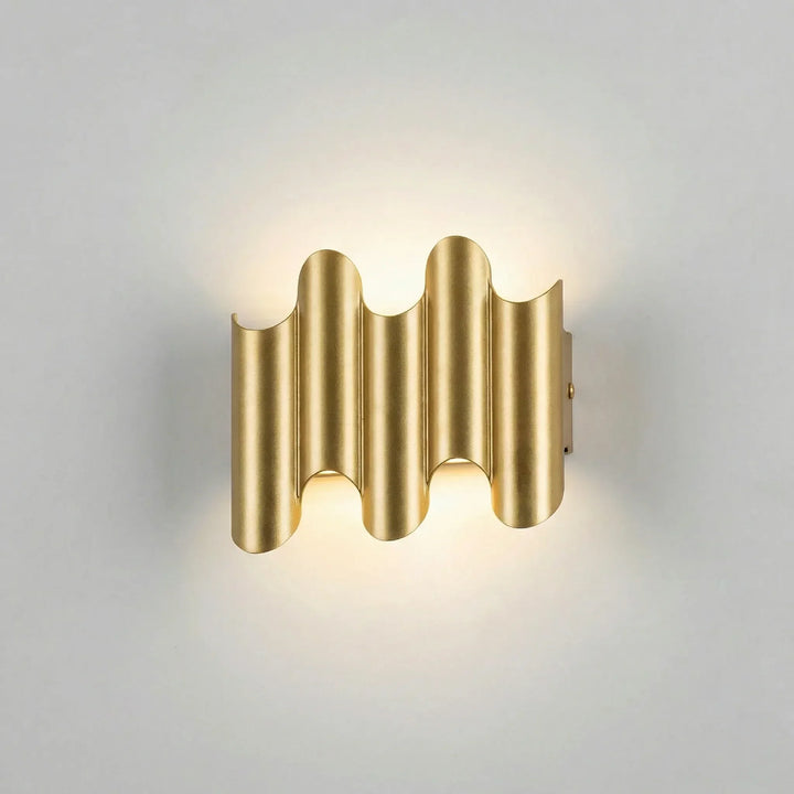 Stylish LED wall lamp, long and narrow, creating a sophisticated accent for modern interiors, dimmable light.