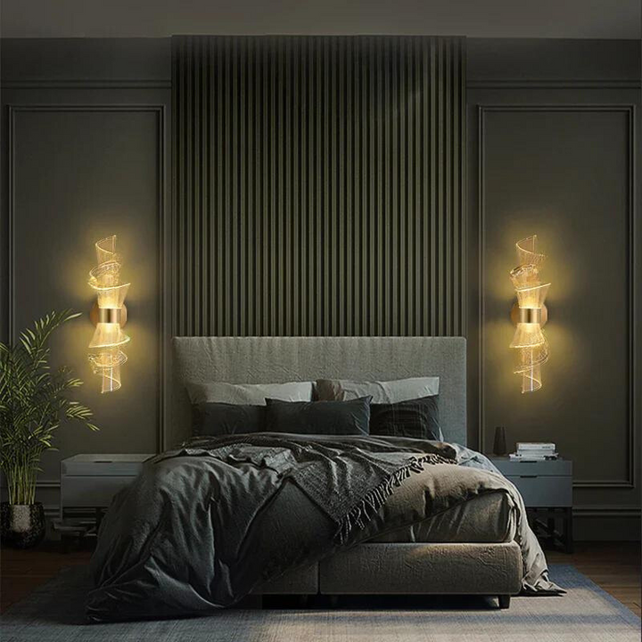 Contemporary Aurellis LED wall lamp providing soft, energy-efficient indoor lighting and a decorative touch