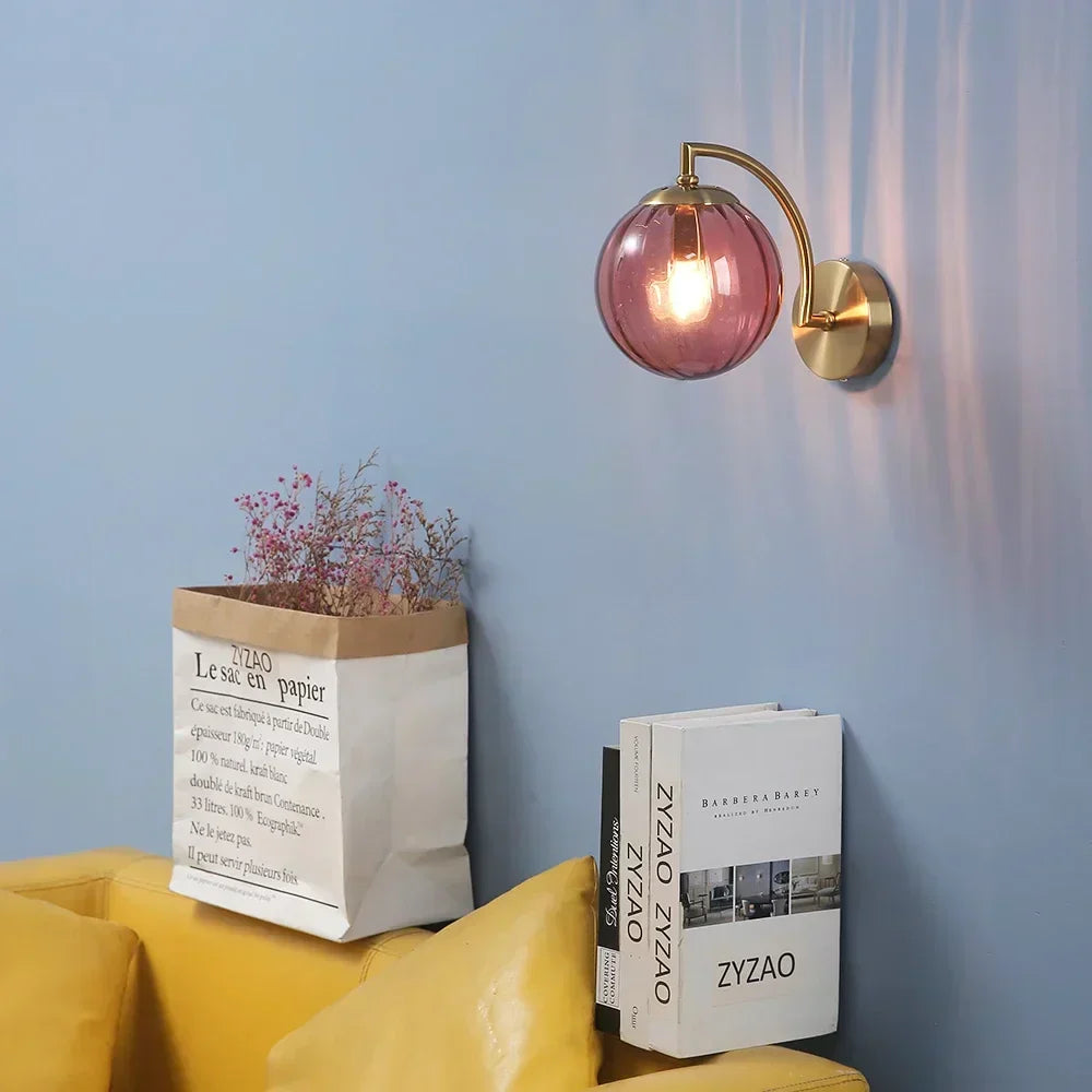 Modern LED wall sconce lamp for elegant living room lighting.