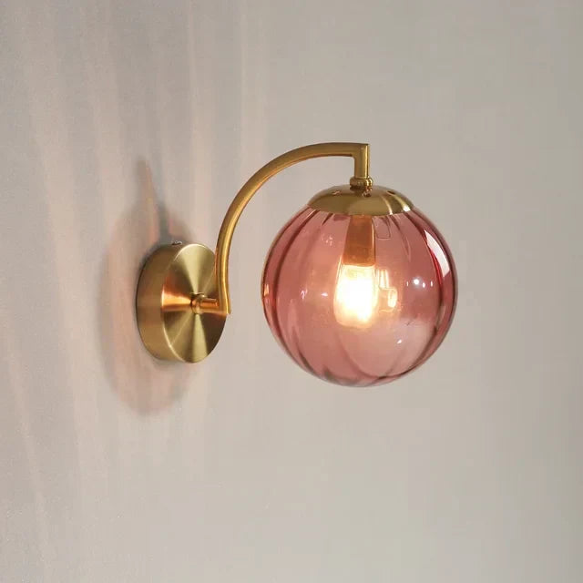 Sleek CrystalGlow glass LED wall lamp, perfect for contemporary home decor.