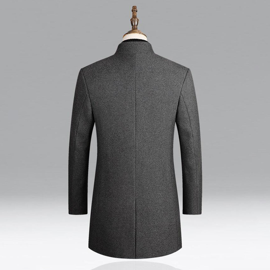 Alexander men's long fashion coat, warm winter outerwear. Elegant and stylish for cold weather.