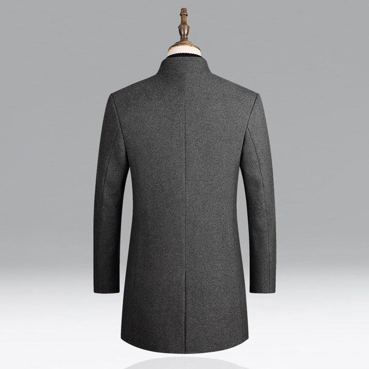 Alexander men's long fashion coat, warm winter outerwear. Elegant and stylish for cold weather.