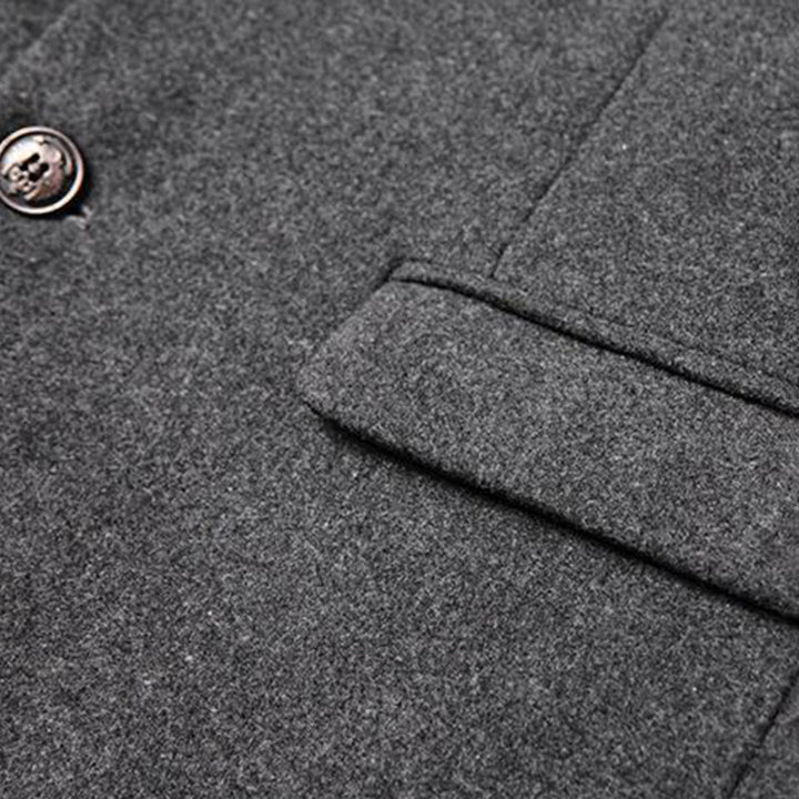 Stylish men's long winter coat, Alexander brand. Modern design for cold weather fashion outerwear.