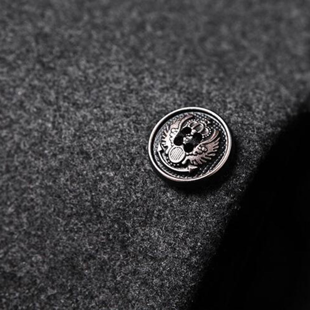 Warm men's long winter coat, Alexander fashion. Elegant and comfortable men's outerwear for cold climates.