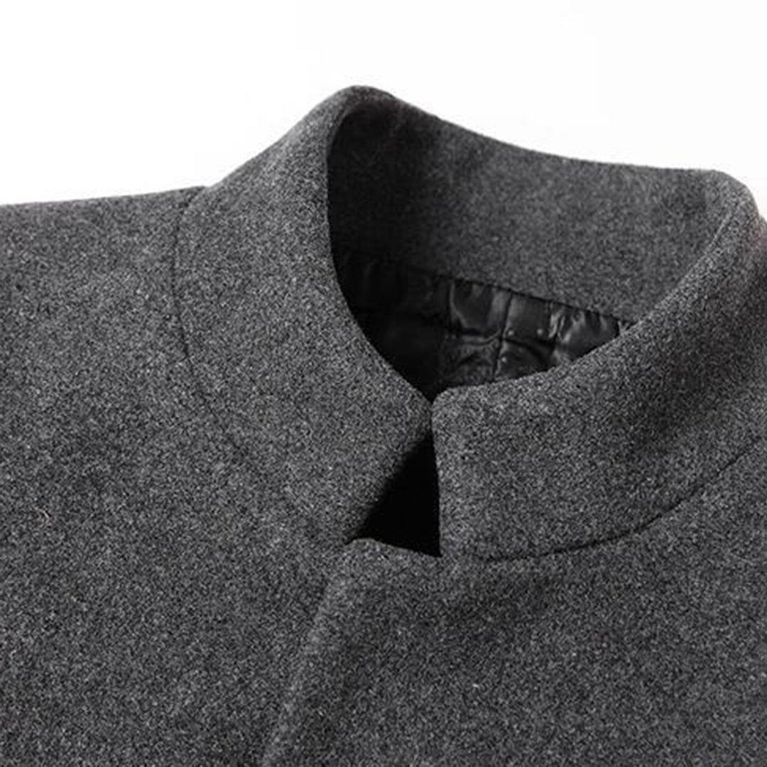 Casual & formal men's long winter coat, Alexander style. Warm and fashionable outerwear for cold weather.
