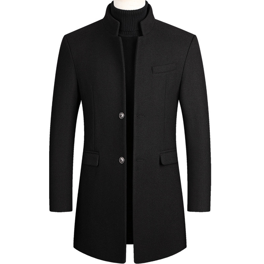 Versatile men's long winter coat by Alexander. Fashion outerwear suitable for casual & formal cold weather.