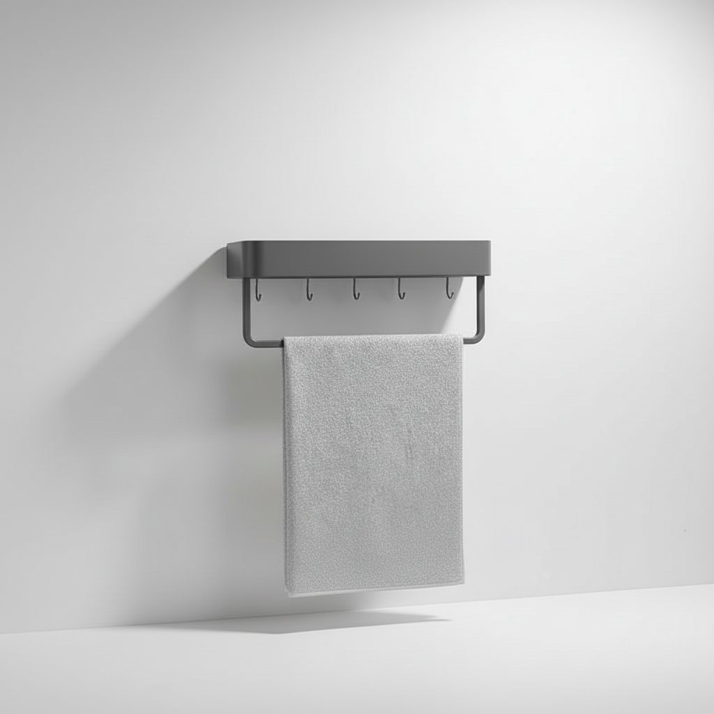 Versatile matte gray wall shelf, ideal for decluttering and adding storage to any room