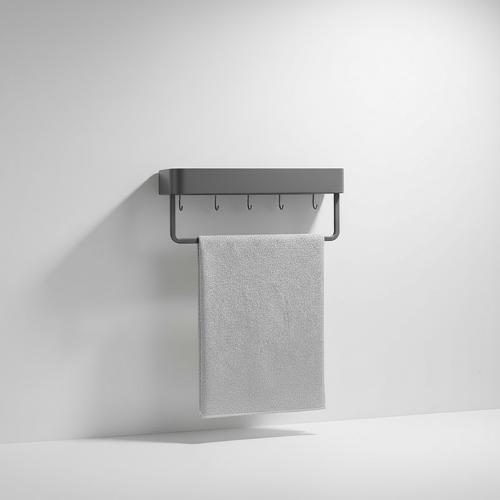 Versatile matte gray wall shelf, ideal for decluttering and adding storage to any room