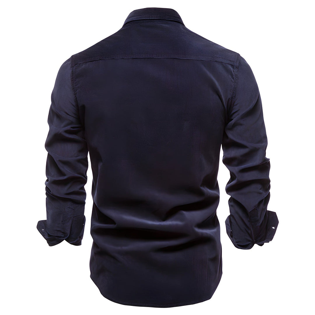 Men's modern Aiden shirt, a versatile button-up design, offering both casual comfort and formal style.