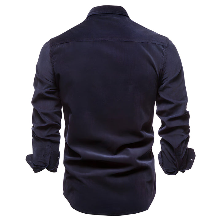 Men's modern Aiden shirt, a versatile button-up design, offering both casual comfort and formal style.