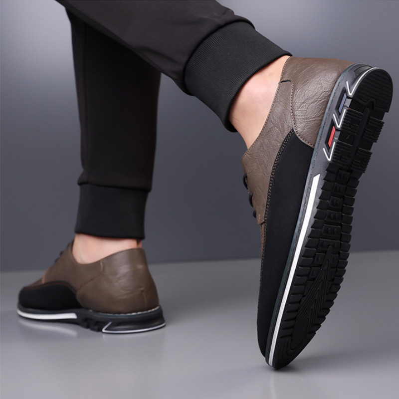 Men's cushioned sole hybrid dress shoes, ideal for comfort and a sharp, formal appearance.