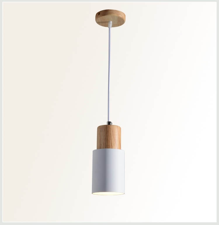 Contemporary aluminum LED cylinder pendant lamp, ideal for minimalist interiors.