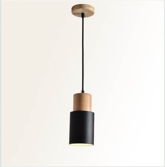 Minimalist LED cylinder dining room pendant lamp, contemporary overhead light.