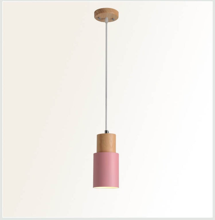 Sleek LED cylinder office pendant light, modern adjustable task lighting.