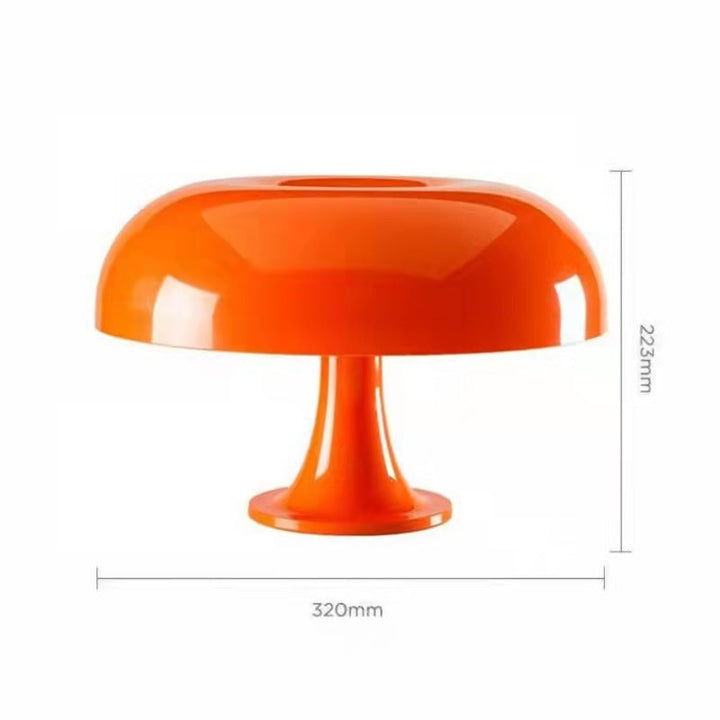 Ambient LED toadstool desk lamp, a minimalist lighting solution for modern offices or study areas.