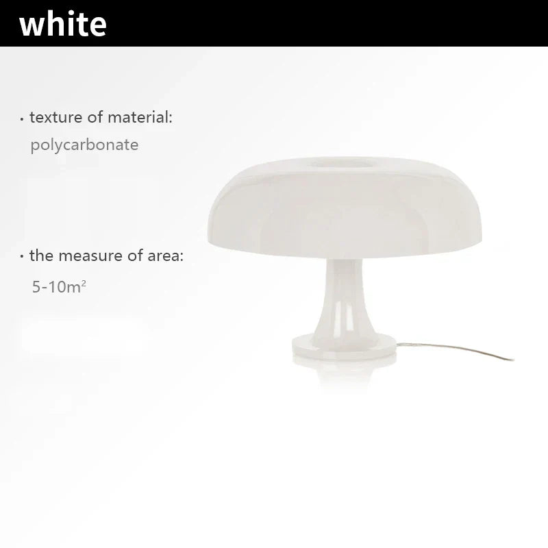 Unique LED toadstool table lamp, modern minimalist lighting for any room, adds a designer touch.