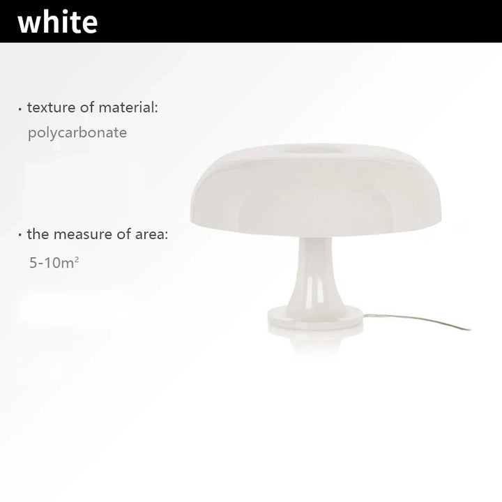 Unique LED toadstool table lamp, modern minimalist lighting for any room, adds a designer touch.
