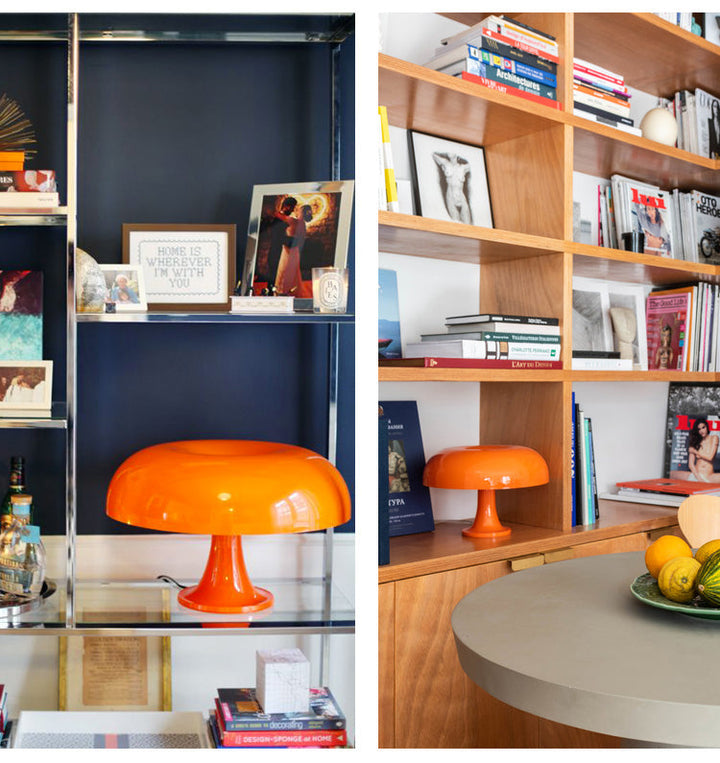 Elegant LED mushroom table lamp for bedroom lighting or a stylish modern living room desk lamp.