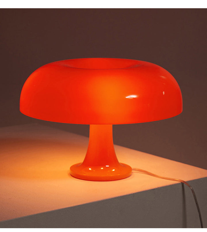 Designer modern LED mushroom table lamp, a minimalist statement piece for stylish home interiors.