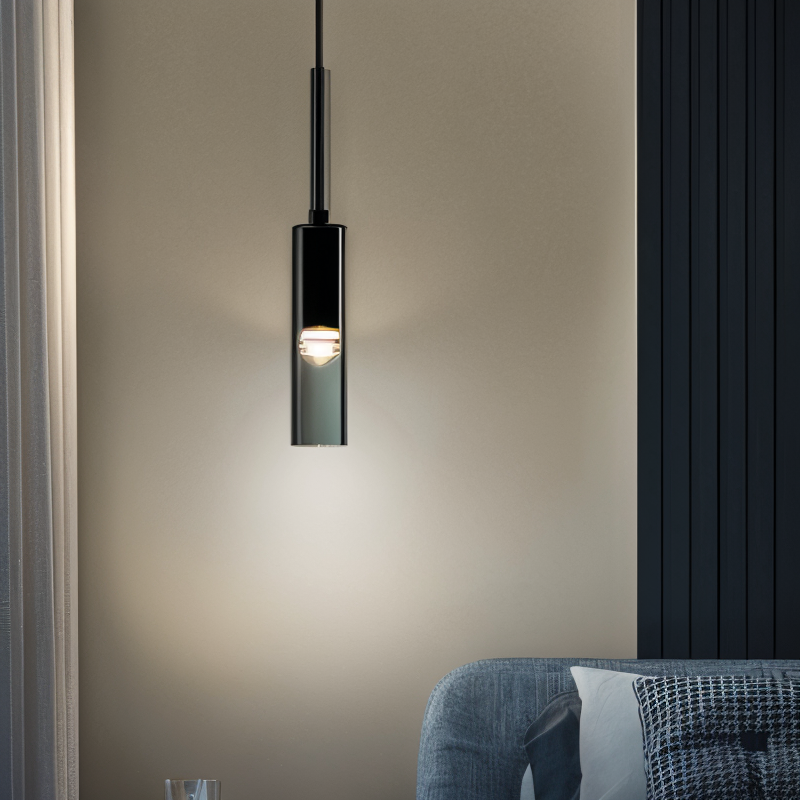 Orvane modern wall lamp featuring a minimalist design and stylish smoked glass, ideal for home decor.