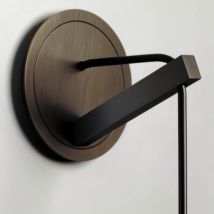 Modern lighting solution: minimalist wall lamp with a unique smoked glass accent, fits various interiors.