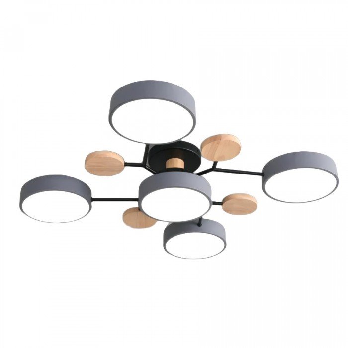 Nordic design branching LED ceiling fixture, enhancing modern living room aesthetics.