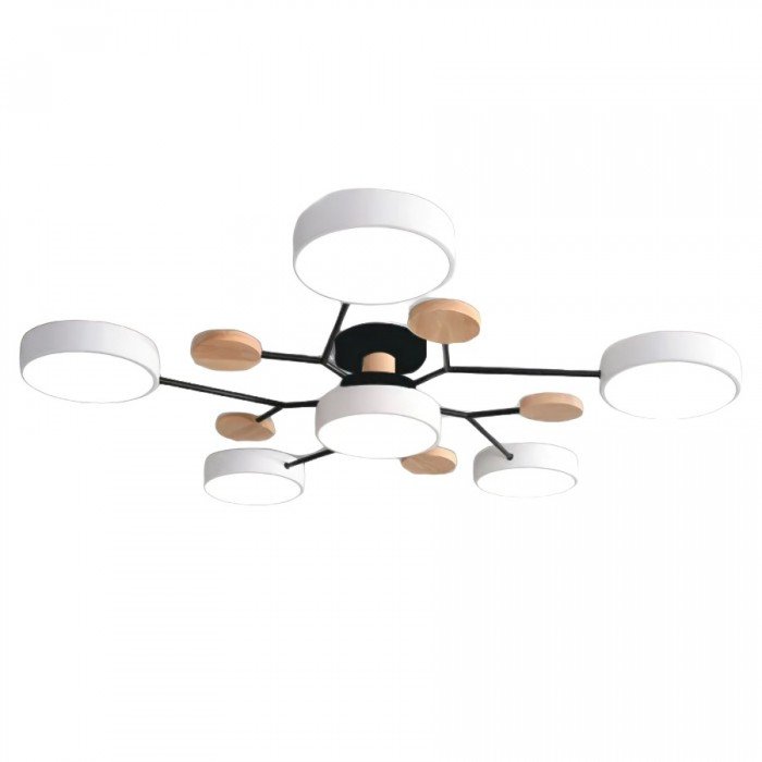 Unique modern branching LED ceiling fixture, a statement piece for dining room illumination.