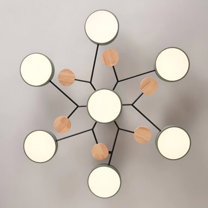 Contemporary branching LED fixture, an elegant Nordic design for sophisticated living.