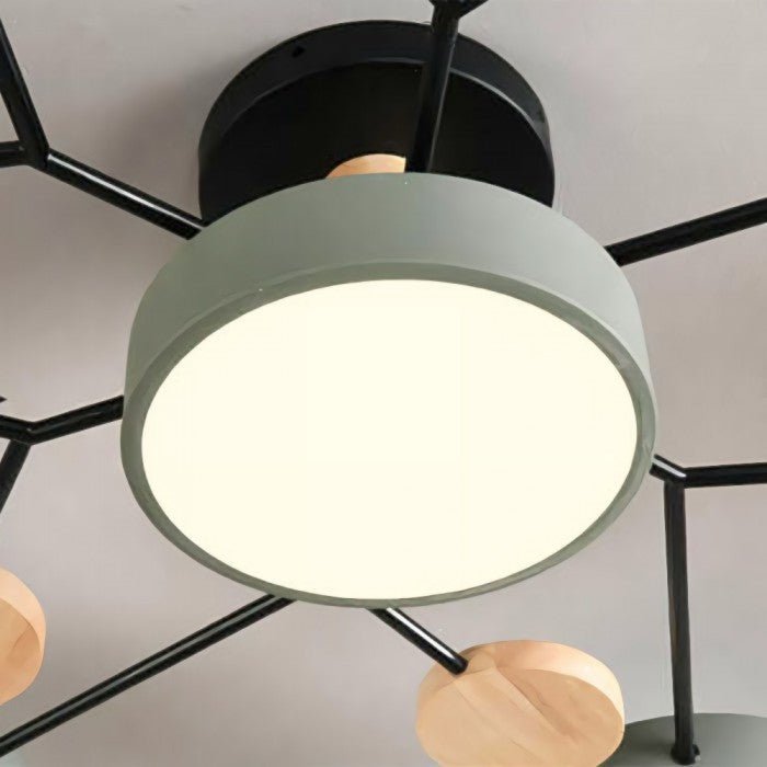 Bright LED branching ceiling light, a modern Nordic design for optimal interior lighting.