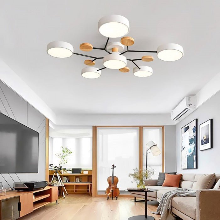 Refined branching LED lamp, a Nordic modern ceiling fixture enhancing contemporary decor.